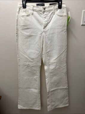 NYDJ Cream Straight-Leg Jeans